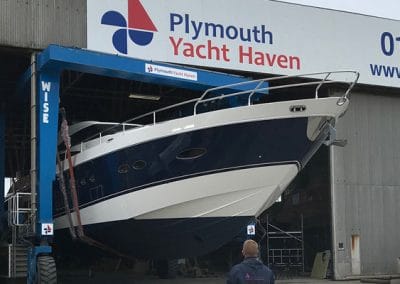 Yachts in for work